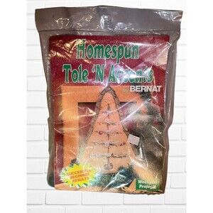 New Vintage Bernat Homespun Tole‎ 'N Accents O' Christmas Tree Farmhouse Craft